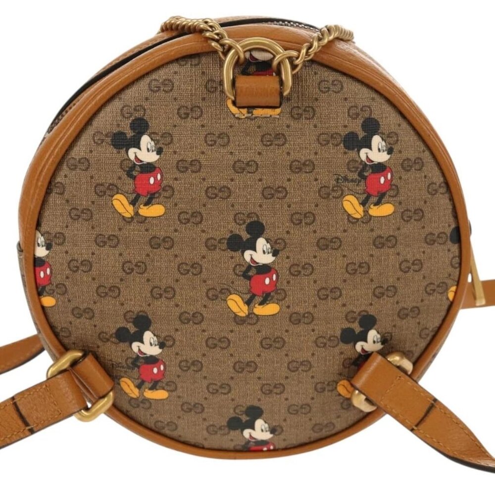 GUCCI Micro GG Supreme Disney Mini Backpack PVC Beige Gold 603730 Auth am9564M - Picture 5 of 15